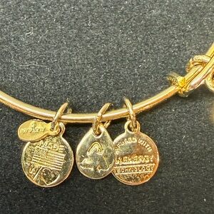 Alex and Ani Gold Tone Energy Charm Bangle Bracelet-7.5”